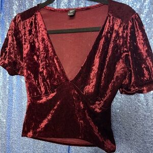 Windsor Burgundy Velvet Blouse